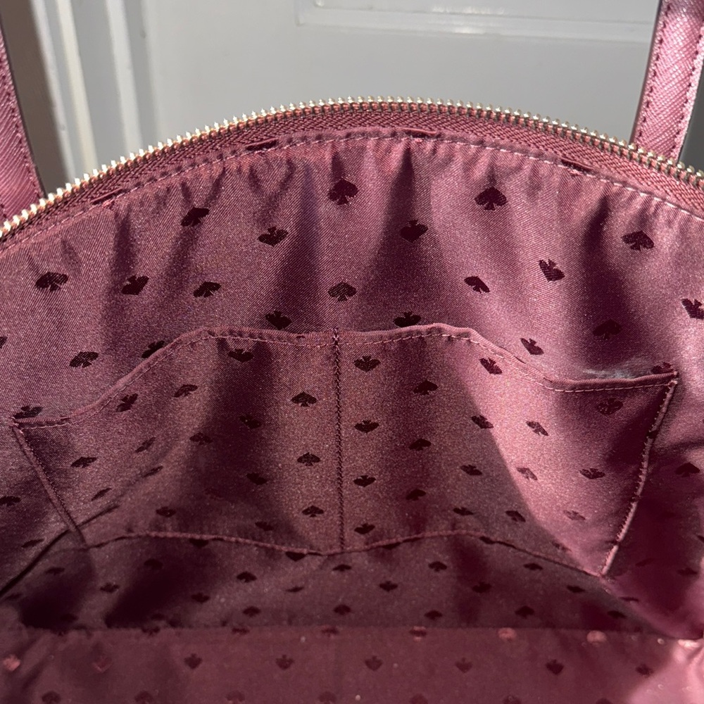 Like New:Kate Spade Sparkling Maroon Tote - Picture 7 of 7